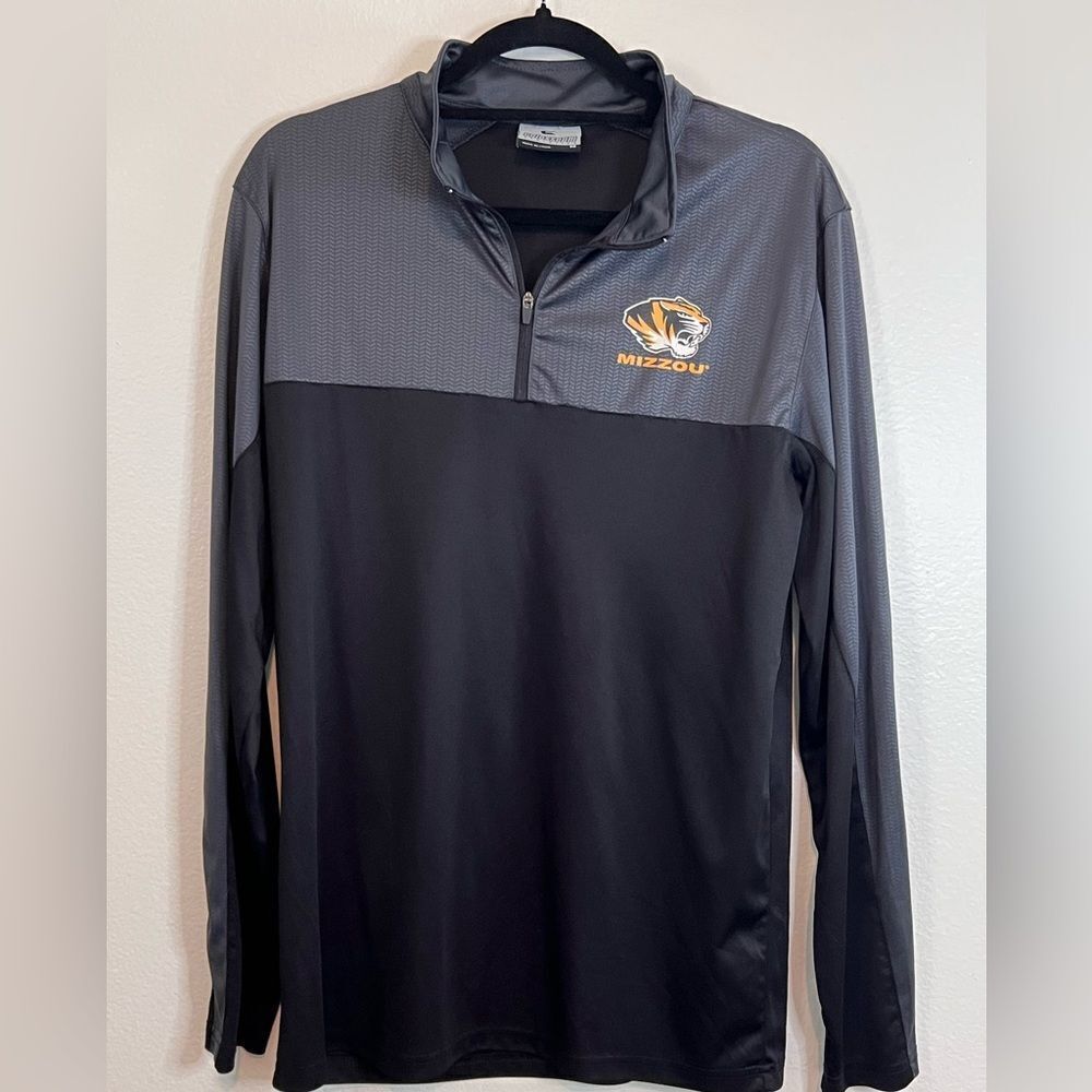 Colosseum Mizzou 1/4 Zip Pullover Sz Medium MU Missouri Tigers Black Long Sleeve